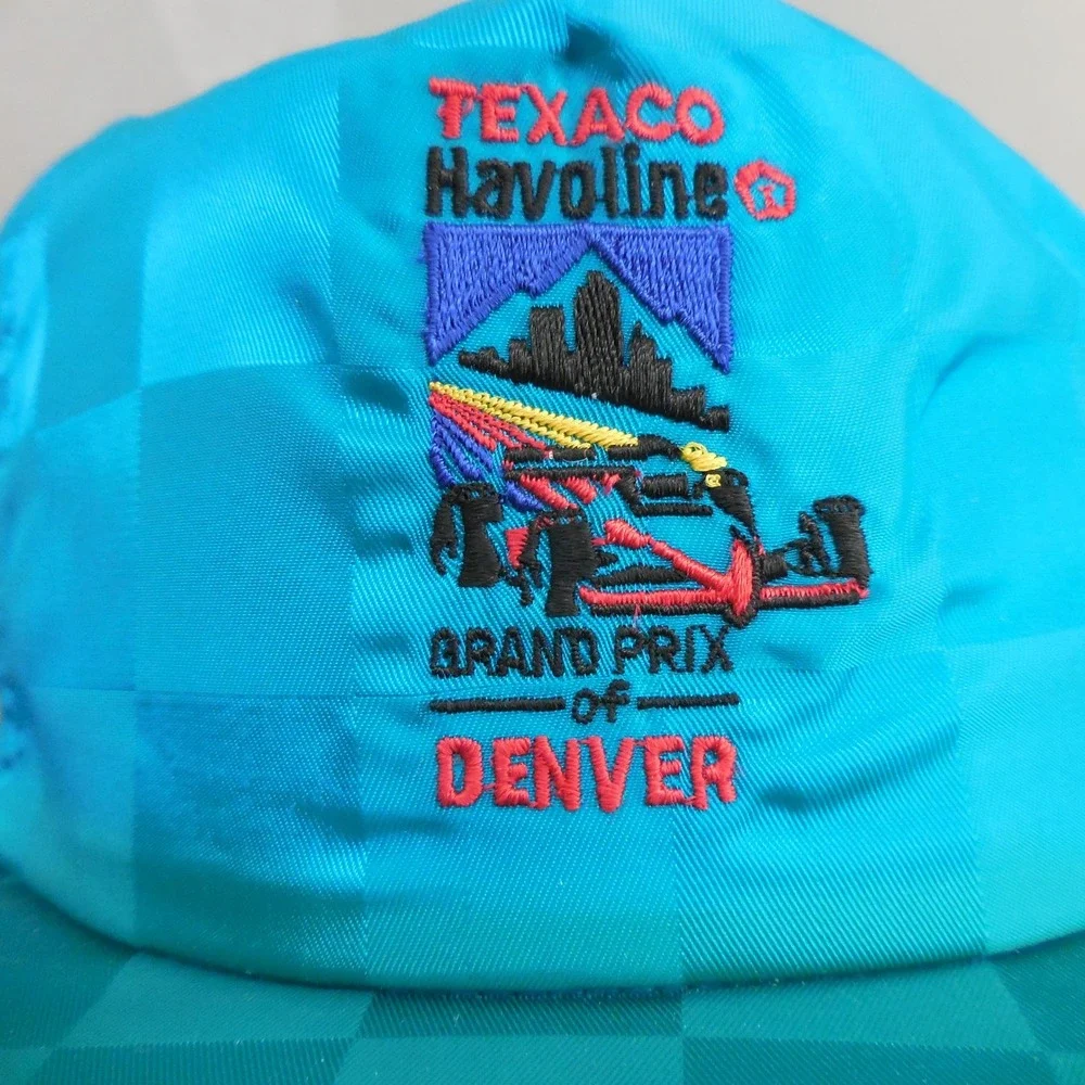 Vintage Texaco Havoline Grand Prix of Denver Snapback Hat Racing Teal 90s USA